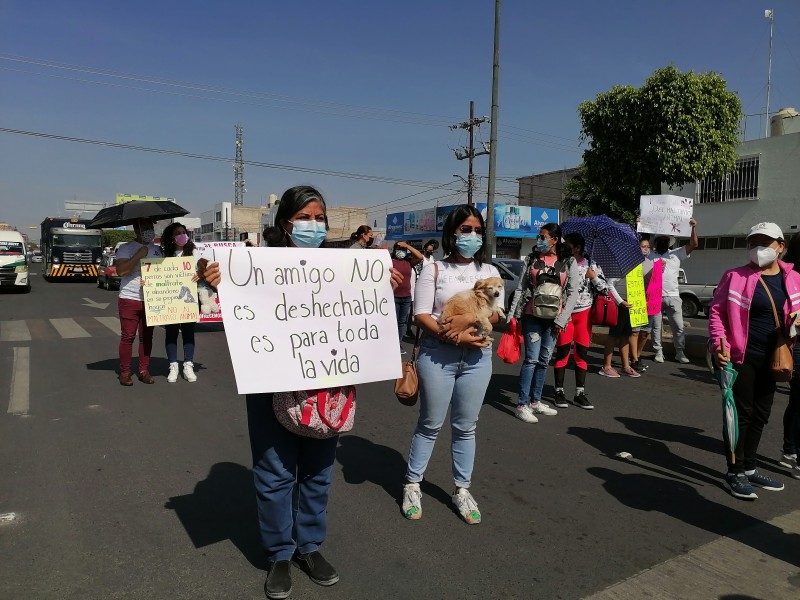 Se manifiestan más de 100 personas contra el maltrato animal.