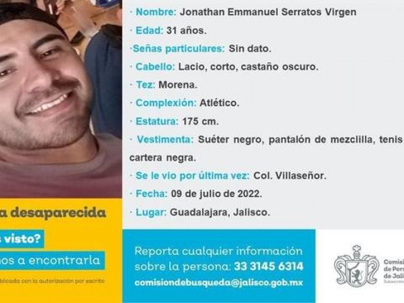 Se manifiestan para pedir la localización de Jonathan Serratos