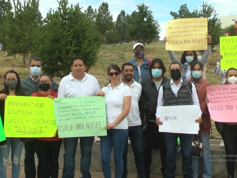 Se manifiestan trabajadores de programa  AFASPE