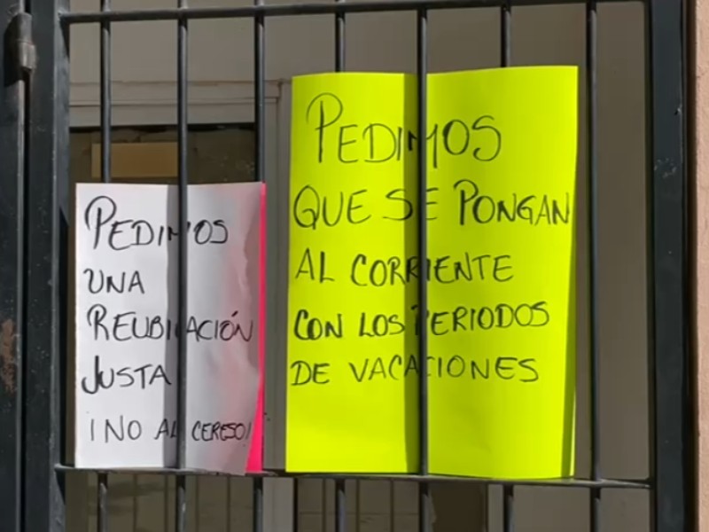 Se manifiestan trabajadores del ITAMA de Cócorit por cierre del centro