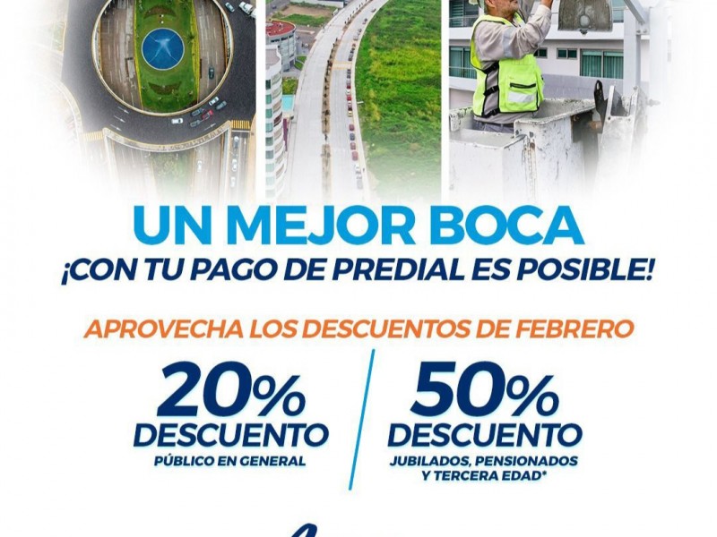 Se mantiene descuento del predial en Boca del Río