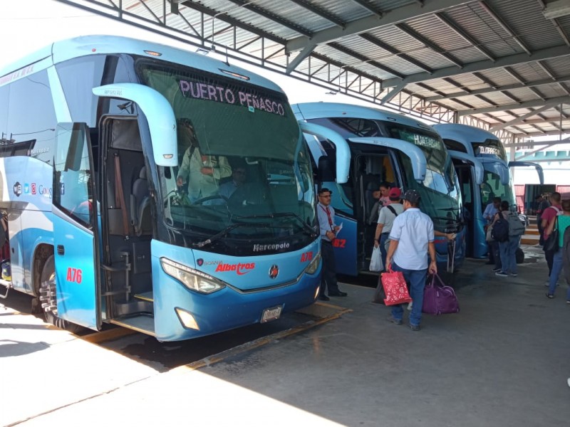 Se normalizan viajes en autobuses de pasajeros