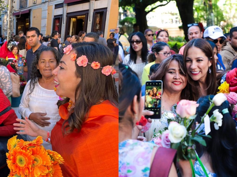 Se “placean” candidatas en Día de las Flores