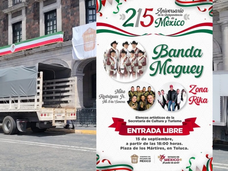 Se prepara la capital mexiquense para el Grito de Independencia