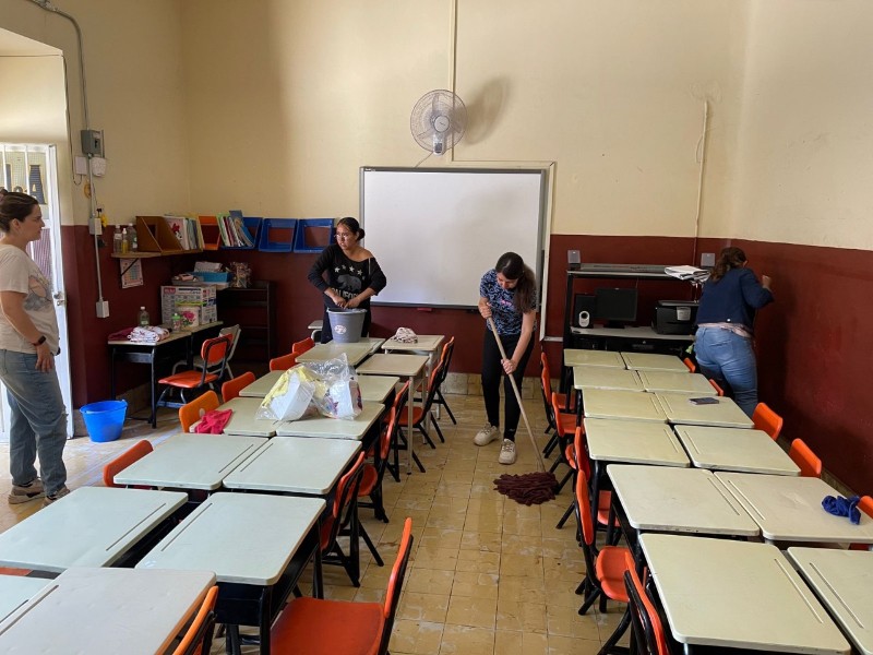 Se preparan para el regreso a clases con Jornadas de Limpieza escolar