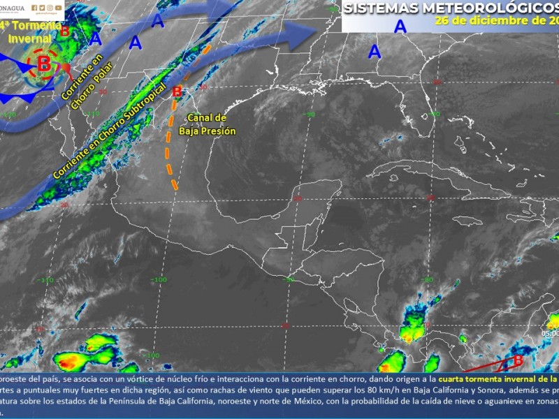 Se prevén lluvias puntuales para Sinaloa