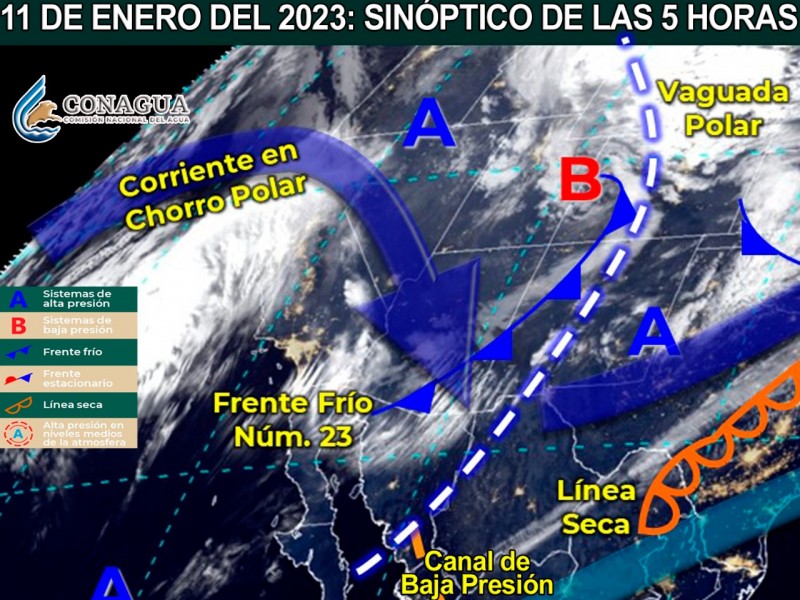 Se pronostica el ingreso de dos frentes fríos