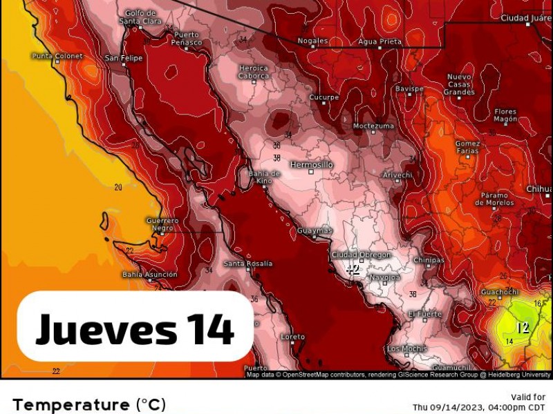 Se pronostican altas temperaturas para Guaymas