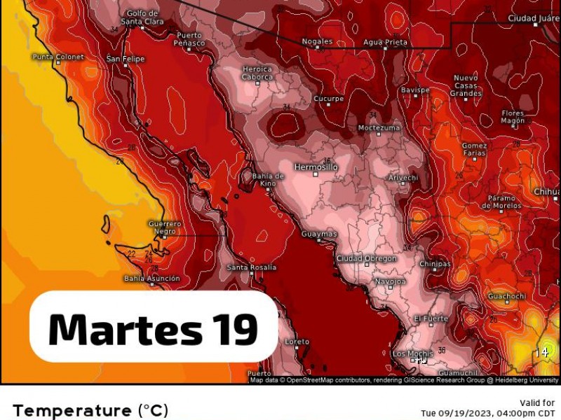 Se pronostican altas temperaturas para Guaymas