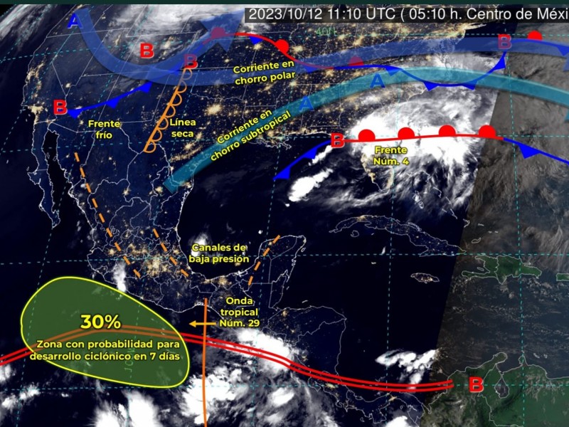 Se pronostican chubascos en algunas zonas de Colima