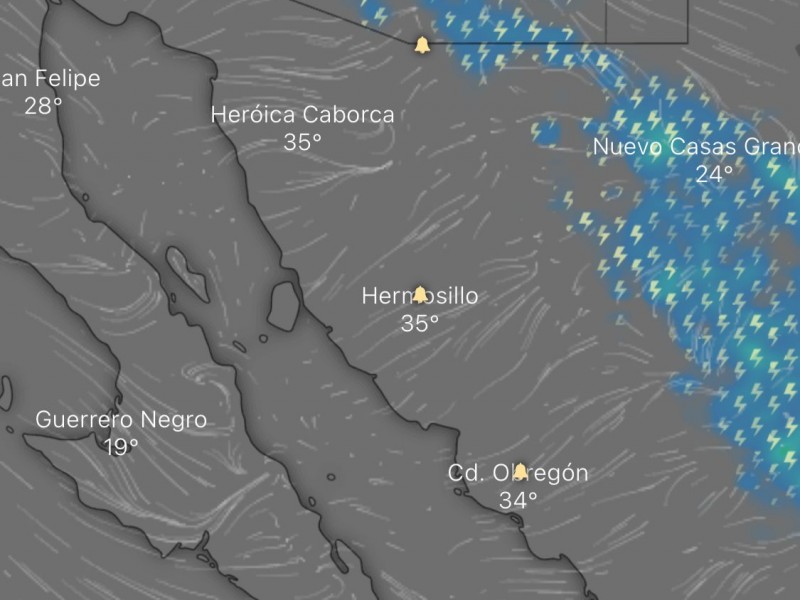 Se pronostican tormentas eléctricas para la sierra de Sonora