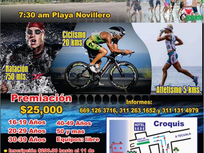 Se realizará el II Triatlón en el Novillero