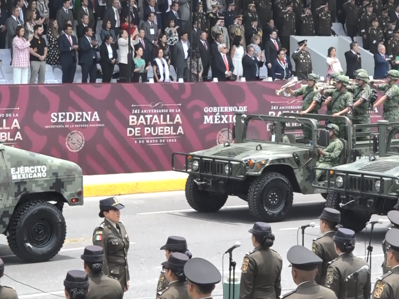 Se realizó desfile por aniversario 161 de la batalla: 5Mayo