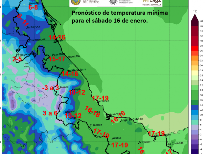 Se recupera gradualmente la temperatura en Veracruz