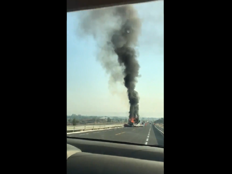 Se registra aparatoso accidente en autopista Morelia-Álvaro Obregón