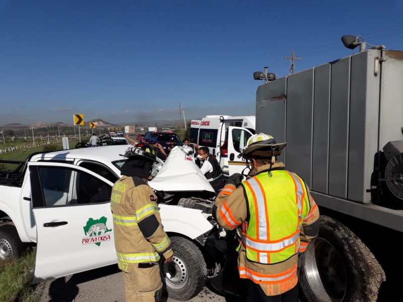 Se registra aparatoso accidente en el periférico