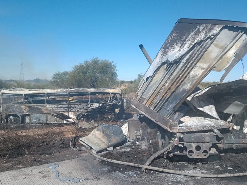 Se registra camionazo de autobús de pasajeros en tramo Hermosillo-Guaymas