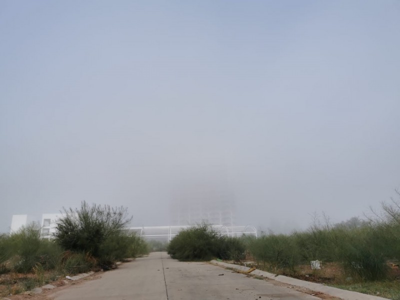 Se registra densa neblina en Ahome