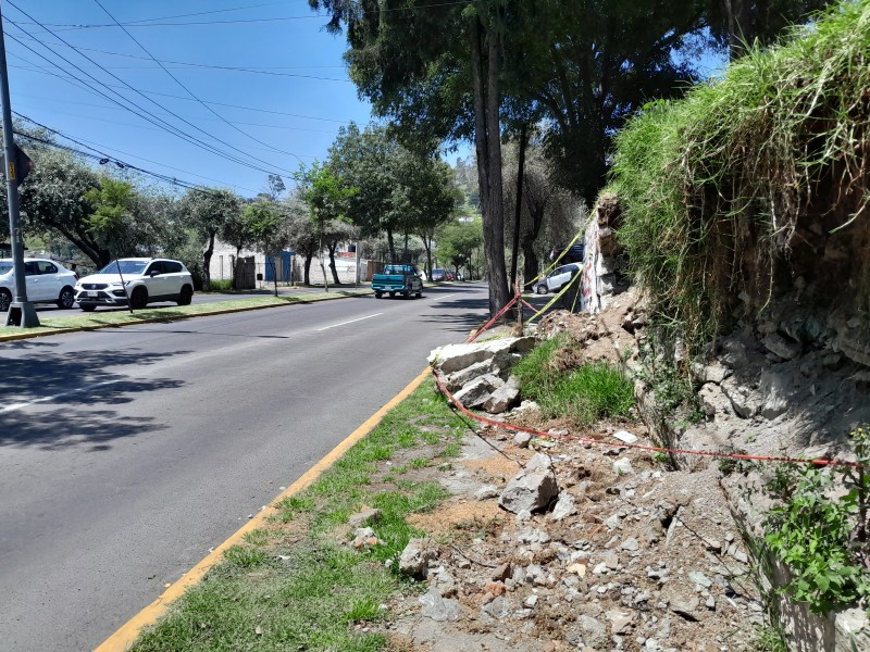 Se registra derrumbe en el municipio de Toluca