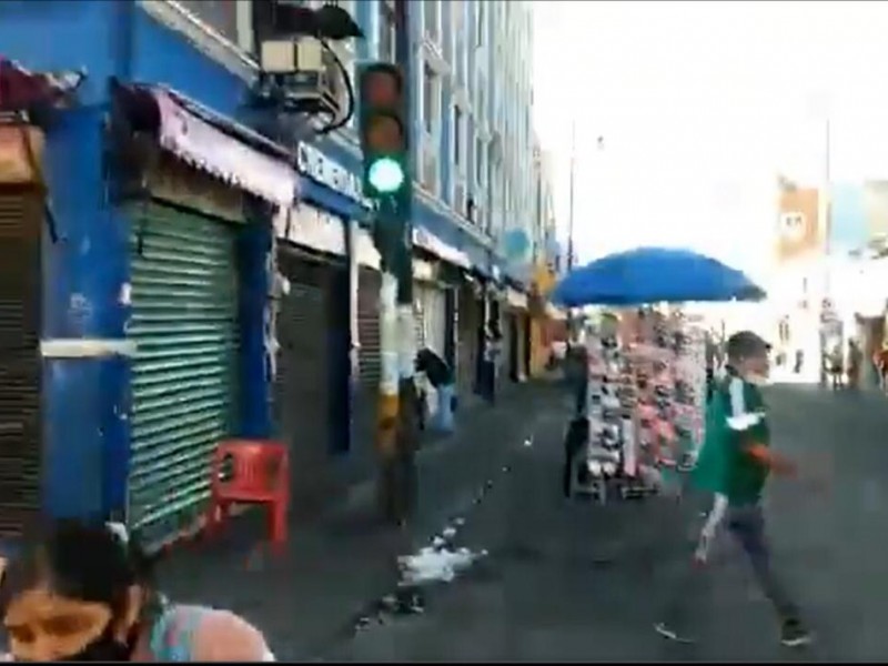 Se registra enfrentamiento entre comerciantes en Centro Histórico