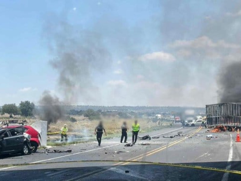 Se registra fuerte accidente en la Amozoc-Perote