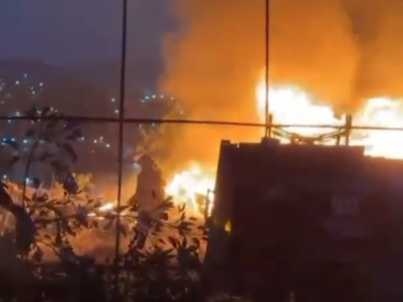 Se registra fuerte incendio en Nicolas Romero