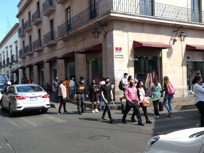 Se registra gran afluencia de ciudadanos en centro de Morelia
