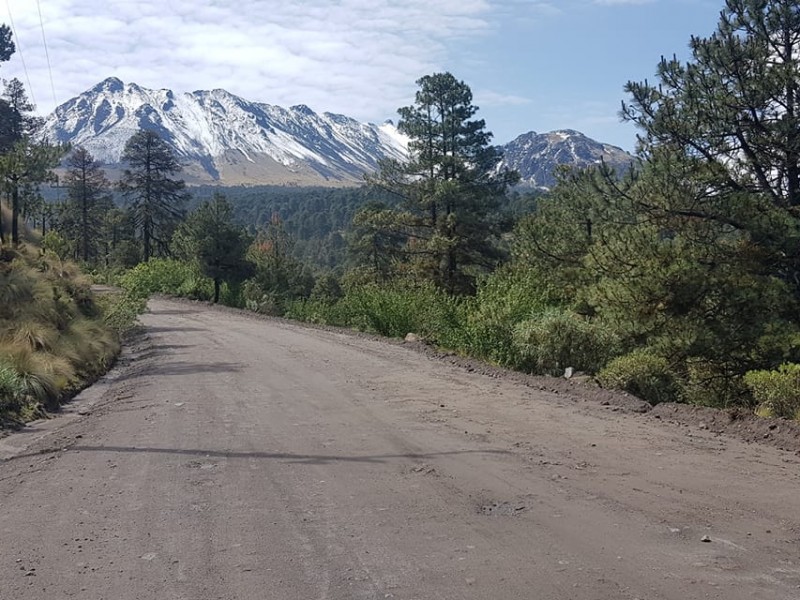 Se registra granizada en el Nevado de Toluca