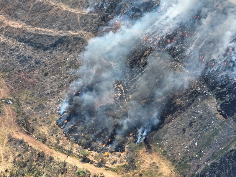 Se registra incendio en el basurero El Iztete