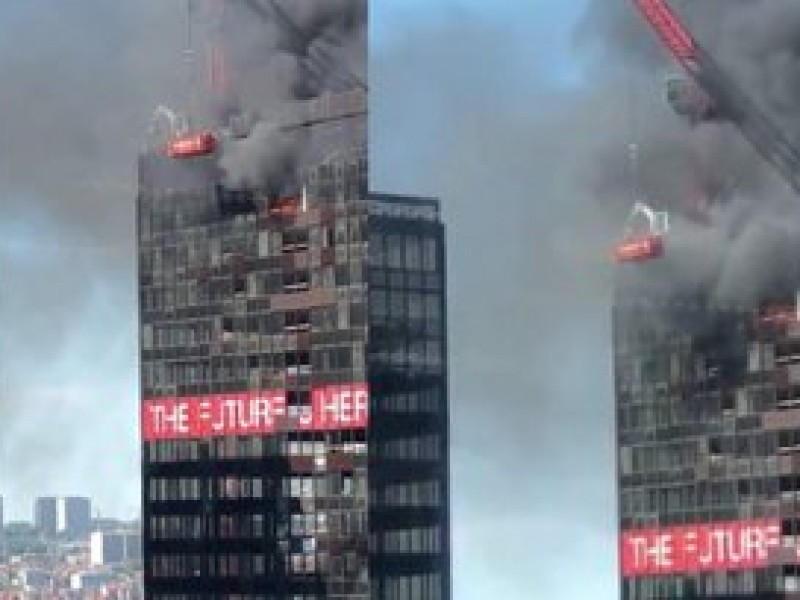 Se registra incendio en el World Trade Center de Bruselas