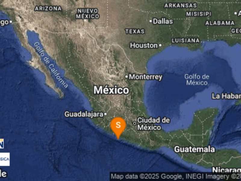 Se registra sismo de 4.3 este viernes en Petatlán