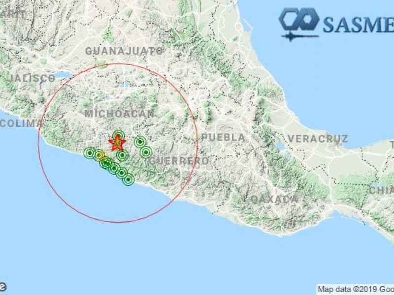 Se registra sismo de 5.3 grados; epicentro, Huetamo