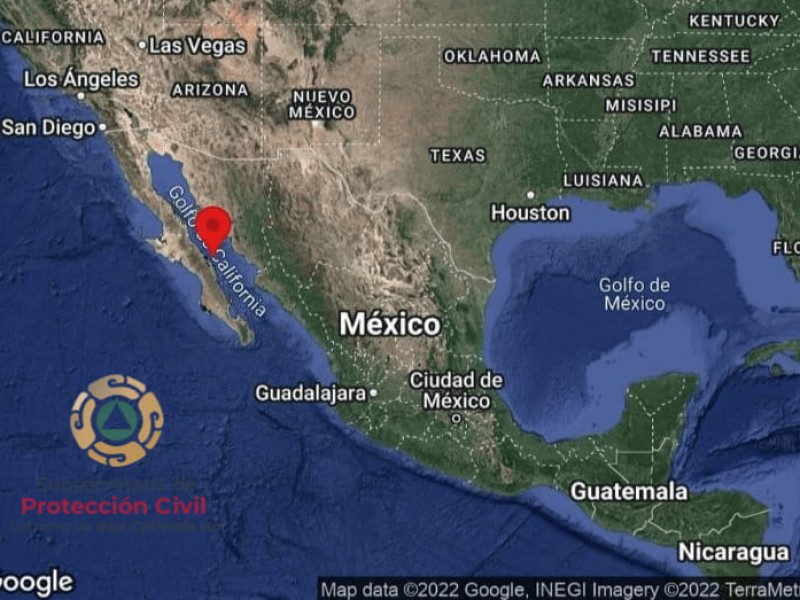 Se registra sismo de magnitud 5.2 en Mulegé