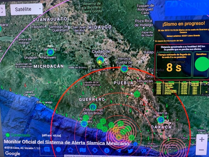 Se registra sismo de magnitud 5.7