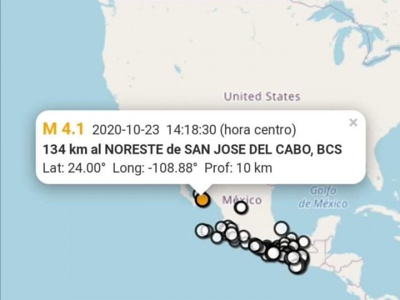 Se registra sismo imperceptible al noreste de SJC