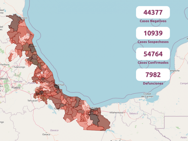 Se registran 158 contagios de COVID19 en Veracruz
