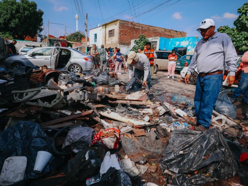 Se registran 318 viviendas afectadas tras lluvia en Guadalajara