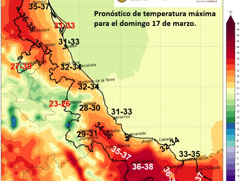 Se registran altas temperaturas en Veracruz