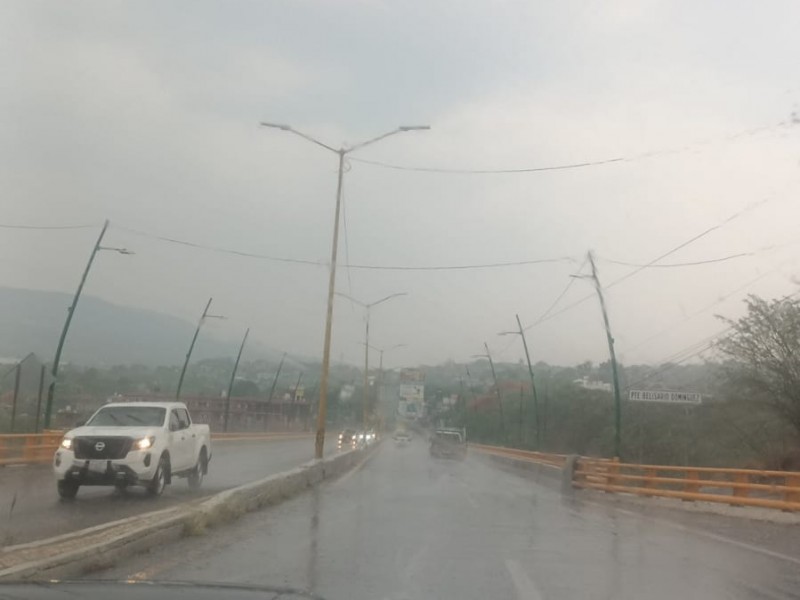 Se registran fuertes lluvias en Chiapa de Corzo