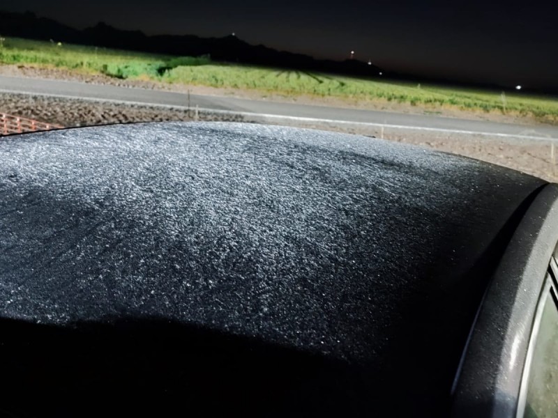 Se registran temperaturas bajo 0 en el Valle del Yaqui