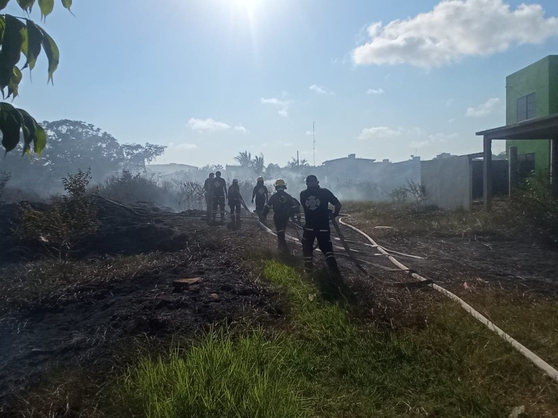 Se registró incendio de pastizal en Tuxpan