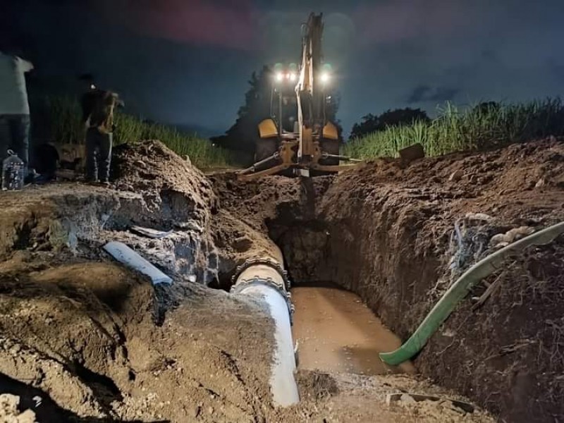 Se restablece servicio de agua potable del acuaférico sur