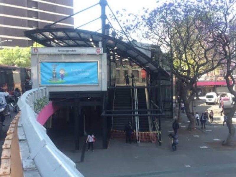 Se restablece servicio en estación Insurgentes del Metrobús