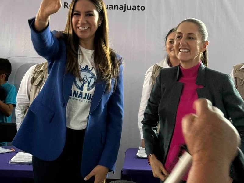 Se reúnen Sheinbaum y Libia en Romita, Guanajuato