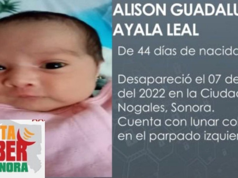 Se roban bebé de 44 días de nacida en Sonora