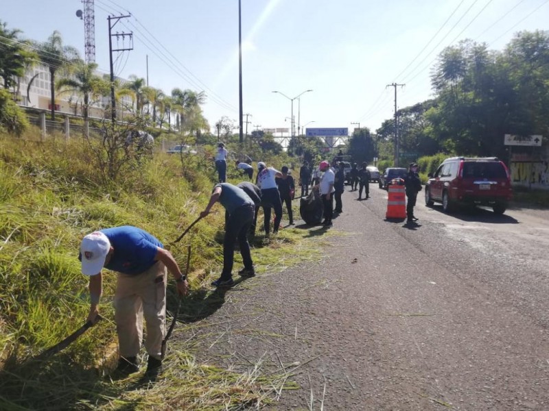 Se suma Seguridad Pública a trabajos de limpieza