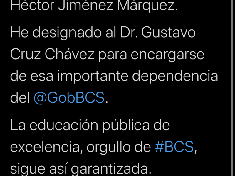 Se va Hector Jimenez de la Secretaria de Educación