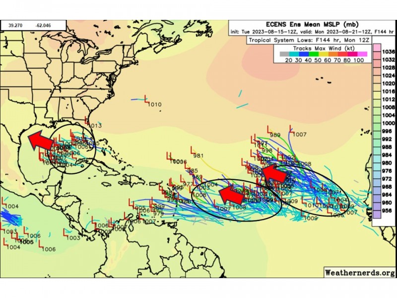 Se vigila posible desarrollo de ciclones en el Atlántico