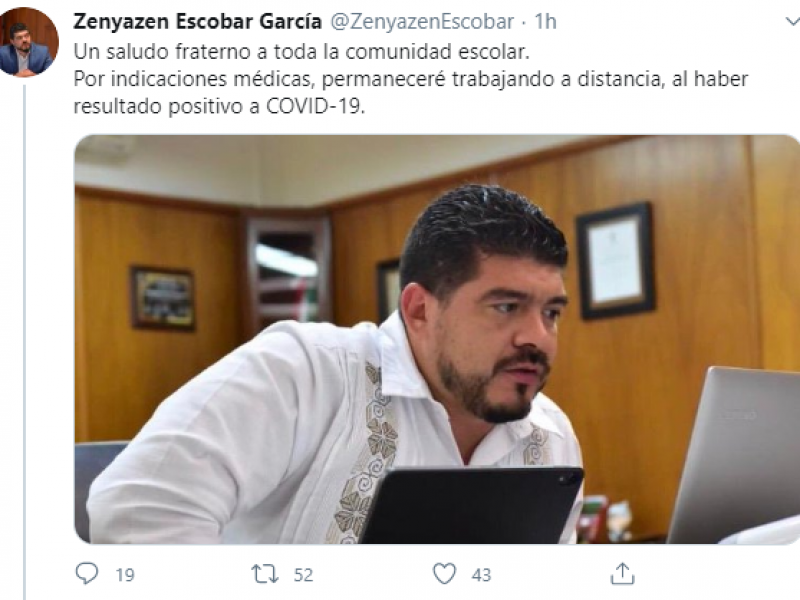 Secretario de Educación en Veracruz da positivo a Covid-19
