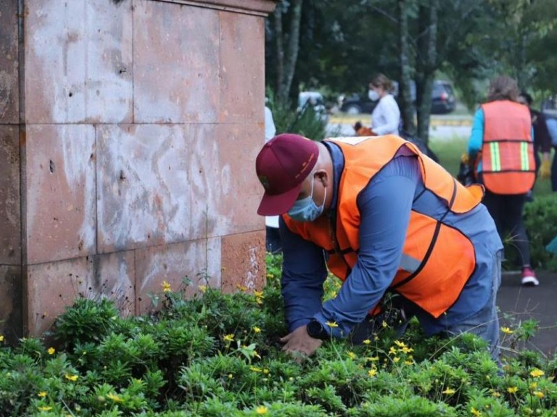 Secretario de Gobierno encabeza limpieza de áreas verdes